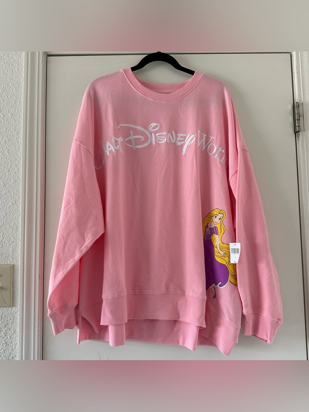Walt Disney World Pink Rapunzel Graphic Crewneck Sweatshirt